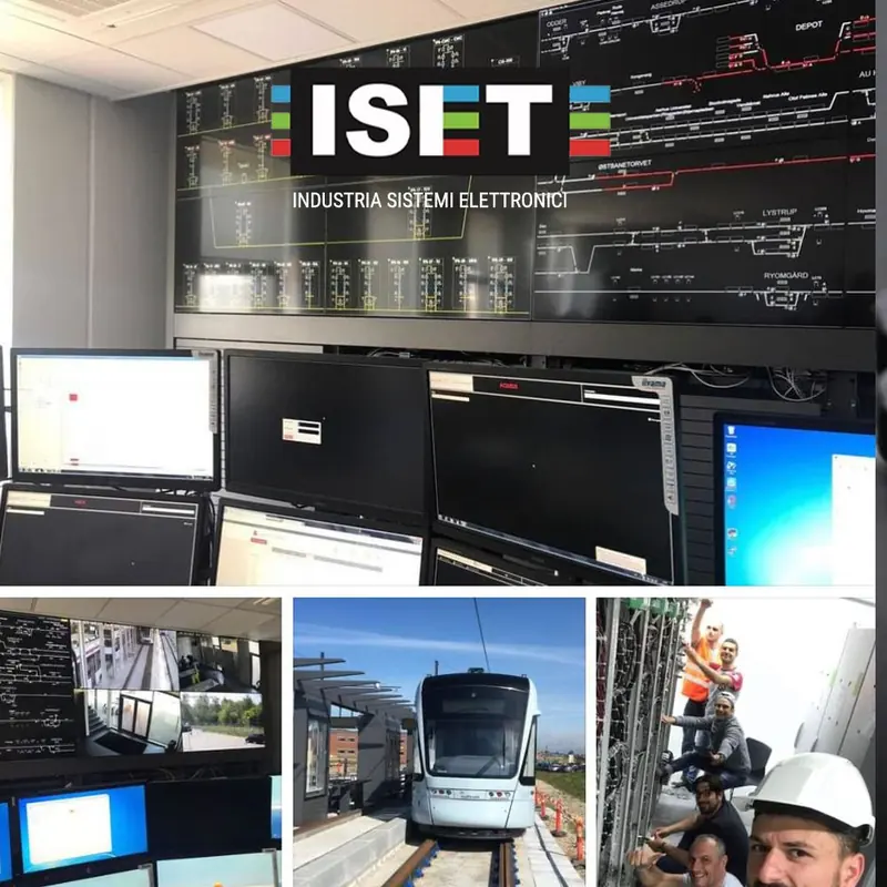 Sala di controllo e impianti per il trasporto su ferro realizzati da I.S.E.T.